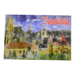 Alternative view of Magnet frigider din plastic Romania 8x5 CM, Peisaje/Castele