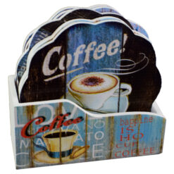 Alternative view of Set 6 suporturi cu carcasa pentru pahare - Design Coffee (Model 3)