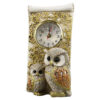 Ceas de masa din rasina, cu bufnite 9x17 CM