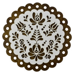 Suport oale traforaj din lemn, cu flori