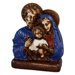 Statueta din ipsos Sfanta Familie 11 x 6 x 14 cm, colorat