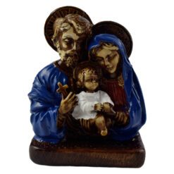 Statueta din ipsos Sfanta Familie 10 x 6 x 14 cm, multicolor