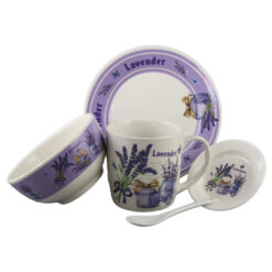 Alternative view of Set ceramic pentru mic dejun 5 piese - Lavender