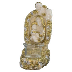 Candela din ipsos Maria cu pruncul, ingeras 9 x 20 cm, in cutie