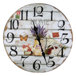 Alternative view of Ceas de perete din lemn 20 CM - Home/Lavender