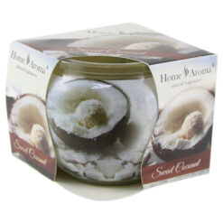 Lumanare parfumata in pahar Sweet Coconut, Home Aroma 220 gr
