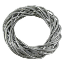 Coroana pentru decor din rachita 25 CM - Argintiu