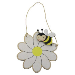 Decoratiune pentru usa din lemn Floare cu albinuta 15?26 CM