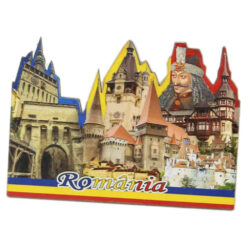 Magnet frigider din lemn Romania 10x7 CM