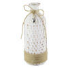 Vaza din sticla cu snur si inimioara 20 CM, Alb