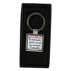 Breloc personalizat "Iti multumesc Cumnata" metalic