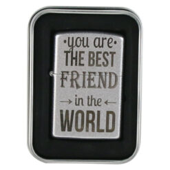 Bricheta metalica ''Best Friend...", 3.5x5.5 CM, Argintiu