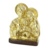 Statueta din ipsos Sfanta Familie 10 x 6 x 14 cm, auriu