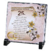 Placa ardezie "Boldog 25. hazassagi evfordulot! 14x14 CM