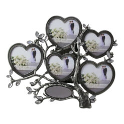 Rama foto Copacul Vietii din metal 5 poze + eticheta metalica 27x21 CM