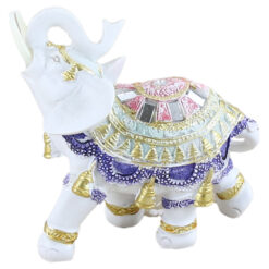 Alternative view of Figurina elefant din rasina aurie 12x11 CM, colorat