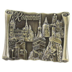 Alternative view of Magnet frigider din metal 6.5x5 CM, Romania, Castele