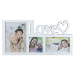 Rama foto din plastic 3 poze "Love" Dim. poze 13x18 CM/9x10 CM/15x10 CM