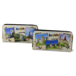 Portofel dama "Romania"19x9.5 CM, din piele ecologica, Castele