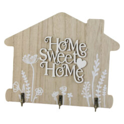 Alternative view of Suport pentru chei din lemn, 18x15 CM "Home Sweet Home", Casuta