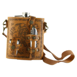 Set cadou pentru barbati Plosca cu briceag si 3 pahare