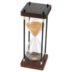 Clepsidra 60 minute, din lemn si sticla 9.5x24 CM