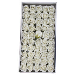 Trandafiri de sapun, 5 CM, 50 de bucata/cutie - Alb