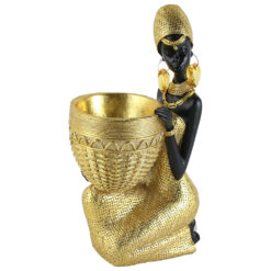 Statueta Negresa cu bol, din rasina 13x24 CM