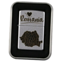 Bricheta metalica "Romania", 4x5.5 CM, Harta Romaniei