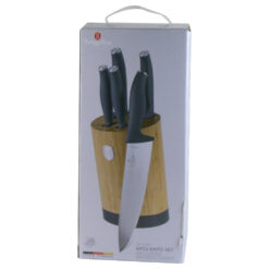 Alternative view of Set 5 cutite cu suport bambus, Aspen, Berlinger Haus, rotund