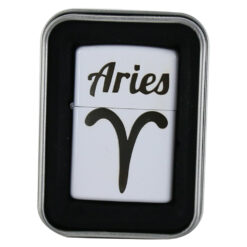 Bricheta metalica "Aries", 3.5x5 CM, Alb, Berbec