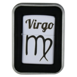 Bricheta metalica "Virgo", 3.5x5 CM, Alb, Fecioara