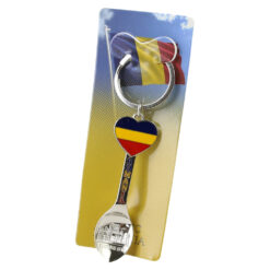 Breloc din metal, Romania, lingurita 7 CM, Bucuresti