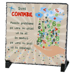 Placa ardezie "Sunt Contabil..." 19x19 CM