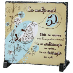 Placa ardezie "La multi ani 50..." 19x19 CM