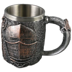 Cana din metal si rasina Cavaler 9x12 CM