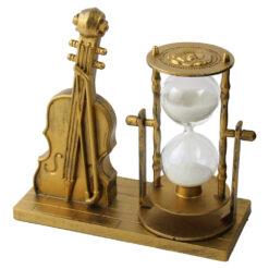 Ornament decorativ din plastic, cu clepsidra, 15x15 CM, auriu