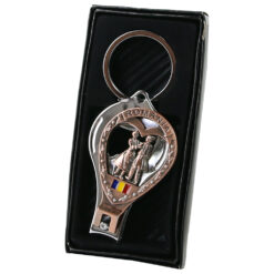 Alternative view of Breloc cu desfacator si unghiera, din metal 3.5x10 CM, Romania