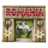 Magnet frigider din rasina 7.5x6 CM, Romania, Copii in port popular