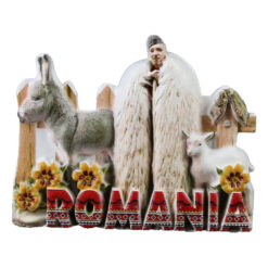 Magnet frigider din rasina 7x6 CM, Romania, Cioban