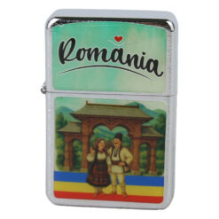 Bricheta metalica "Romania", Poarta traditionala, 4x6 CM