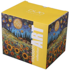 Alternative view of Cana din portelan 450 ml, "Sunflower Field" in cutie decorativa, Modern Art