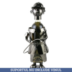 Suport sticla de vin, din metal, Pompier, 15 x 38 cm