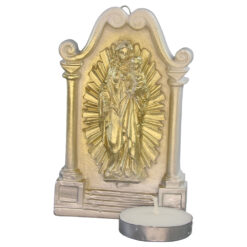 Alternative view of Placheta din ipsos cu lumanare Fecioara Maria 7 x 11 cm