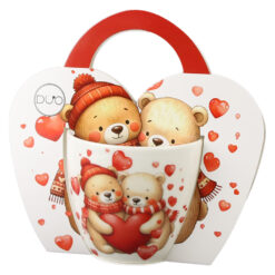 Alternative view of Cana portelan 460 ml, Ursuleti cu inimioare, in ambalaj decorativ