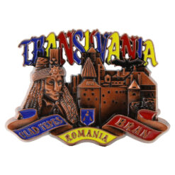 Alternative view of Magnet de frigider metalic  8 x 6 cm, Romania/Transilvania