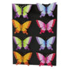 Set 8 fluturi decorativi din lemn cu autoadeziv 3.5 cm