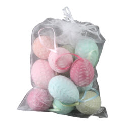 Alternative view of Set 12 oua din plastic 4x6 cm, culori pastel