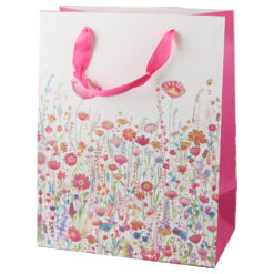 Punga cadou din hartie 18x23 cm, Flori de camp