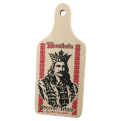 Tocator decorativ "Romania / Stefan cel Mare - Scutul Moldovei" 9.5 x 23 cm